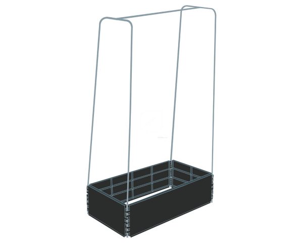 Mini grow bed con estructura metálica