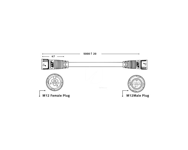 LED chain control cable 5 m Zeus Lumatek - Image 2