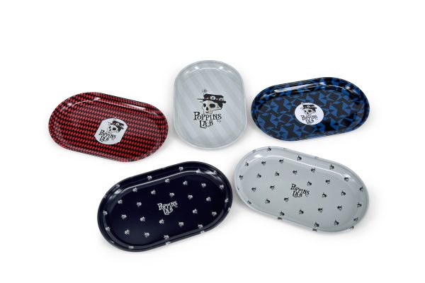 Bandeja de metal roja 130x80mm Poppins Lab