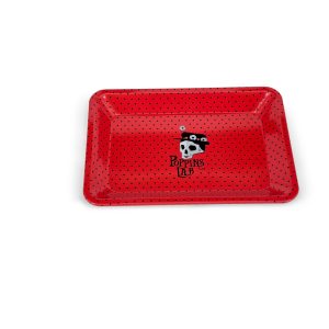 Bandeja de metal roja 180x125mm Poppins Lab