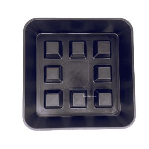Plato cuadrado elevado 50 uds
