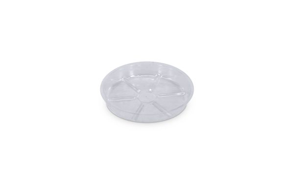 Round transparent plastic plate (20 cm) VDL - Image 2