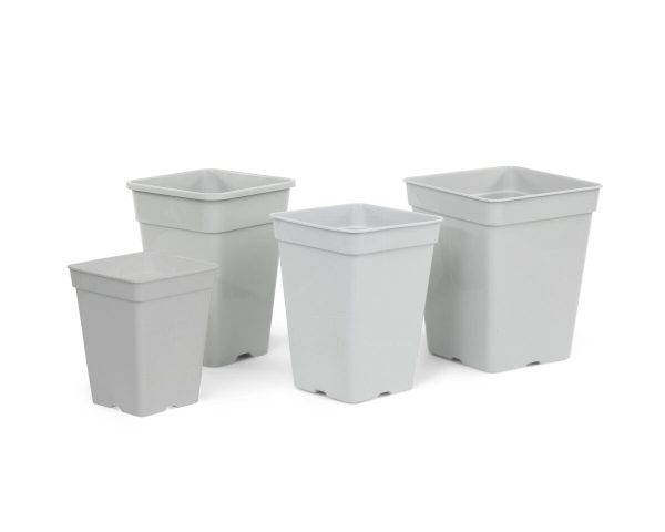 Maceta cuadrada blanca (22 x 22 x 27 cm) (25 uds ) (11 L)