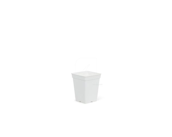 Maceta cuadrada blanca (22 x 22 x 27 cm) (25 uds ) (11 L) - Image 2