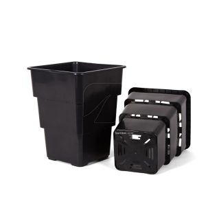 Maceta Air Max negra (22 x 22 x 27 cm) (11 L)