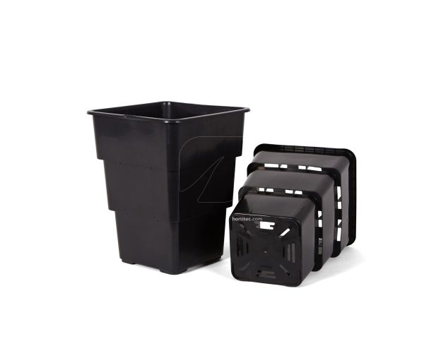 Maceta Air Max negra (22 x 22 x 27 cm) (11 L)