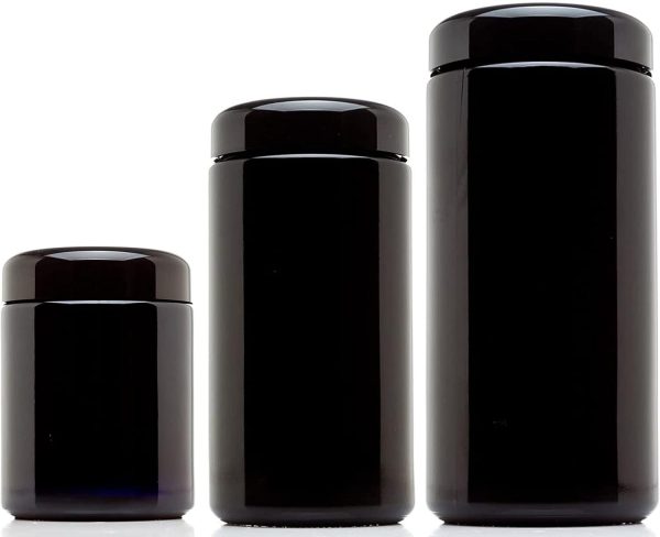 Bote conservacion UV negro 250 ml con control temperatura Poppins Lab