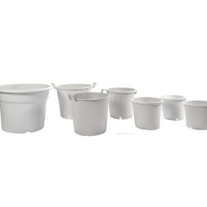 Maceta redonda blanca (35 x 26,5 cm) (15 L)