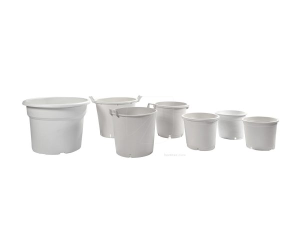 Maceta redonda blanca (40 x 32 cm) (27 L)