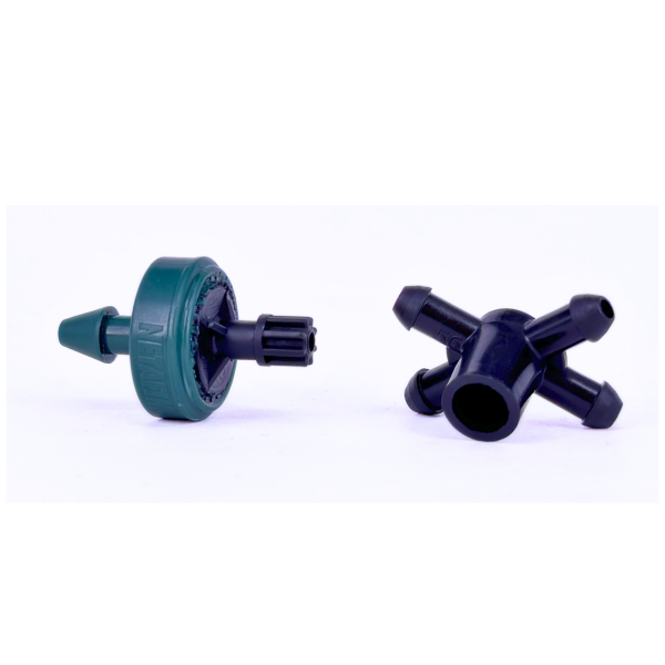 8 l/h self-compensating and anti-drain dripper with four-outlet distributor - Image 2