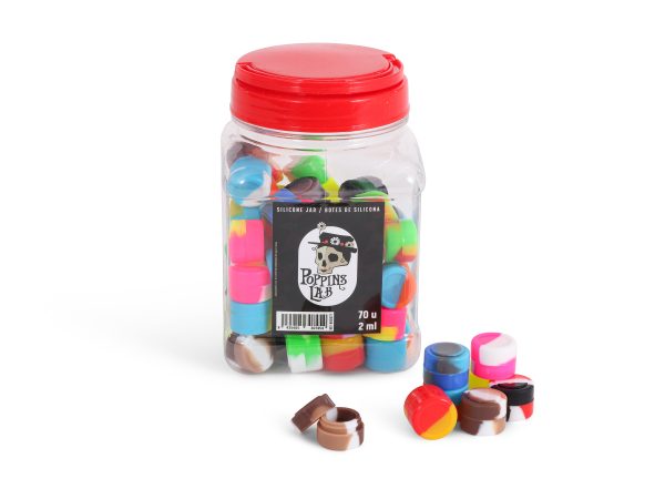 Silicone bottles 2 ml (display 70 u) Poppins Lab