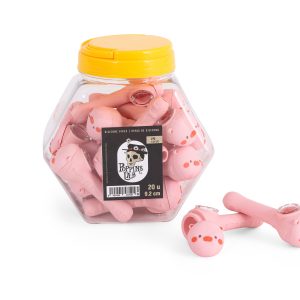 Pipas silicona cerdo 9,2cm (display 20 u) Poppins Lab