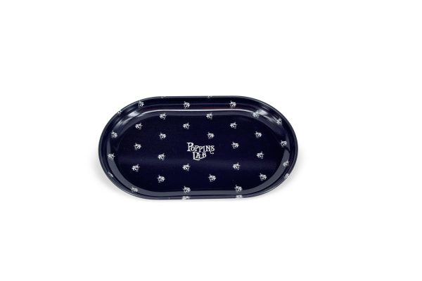 Black metal tray 130x80mm Poppins Lab