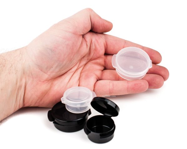 Bote 5 ml pe negro (1,5 x 2,5 cm)