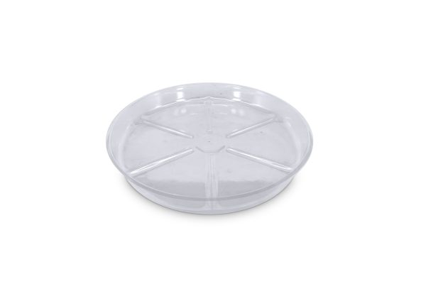 Prato redondo de plástico transparente (30 cm) VDL