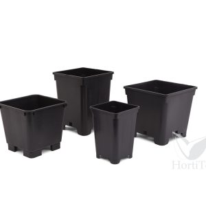 Maceta CC negra 21 x 21 x 24.5 cm 7.25 L