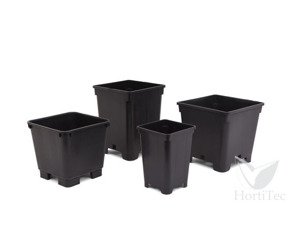 Maceta CC negra 21 x 21 x 24.5 cm 7.25 L