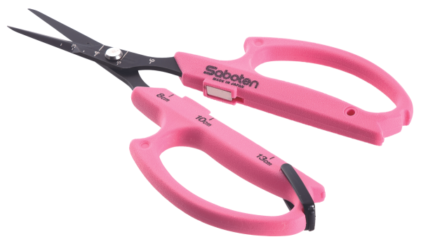 Tijera automática recta rosa Saboten