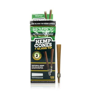 Conos King Size con boquilla de cristal (12 uds) Hemper