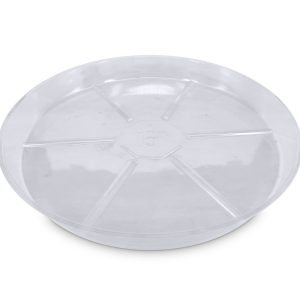 Prato redondo de plástico transparente (40 cm) VDL