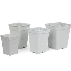Maceta cuadrada blanca (22 x 22 x 27 cm) (25 uds ) (11 L)