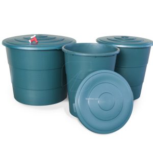 Depósito redondo verde 200 L (ø70 x 75 cm)