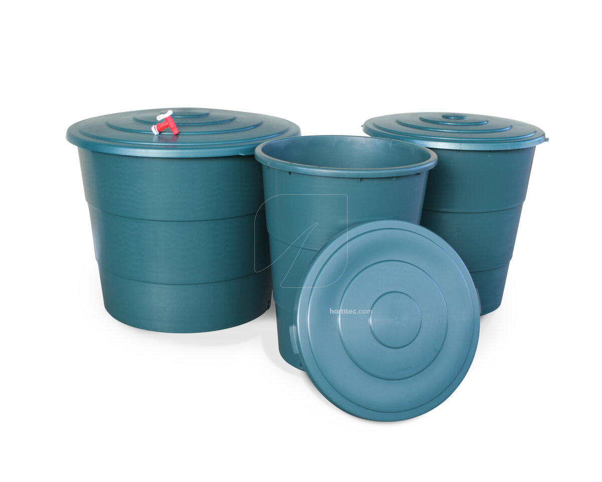 Depósito redondo verde 500 L (ø102 x 89 cm)