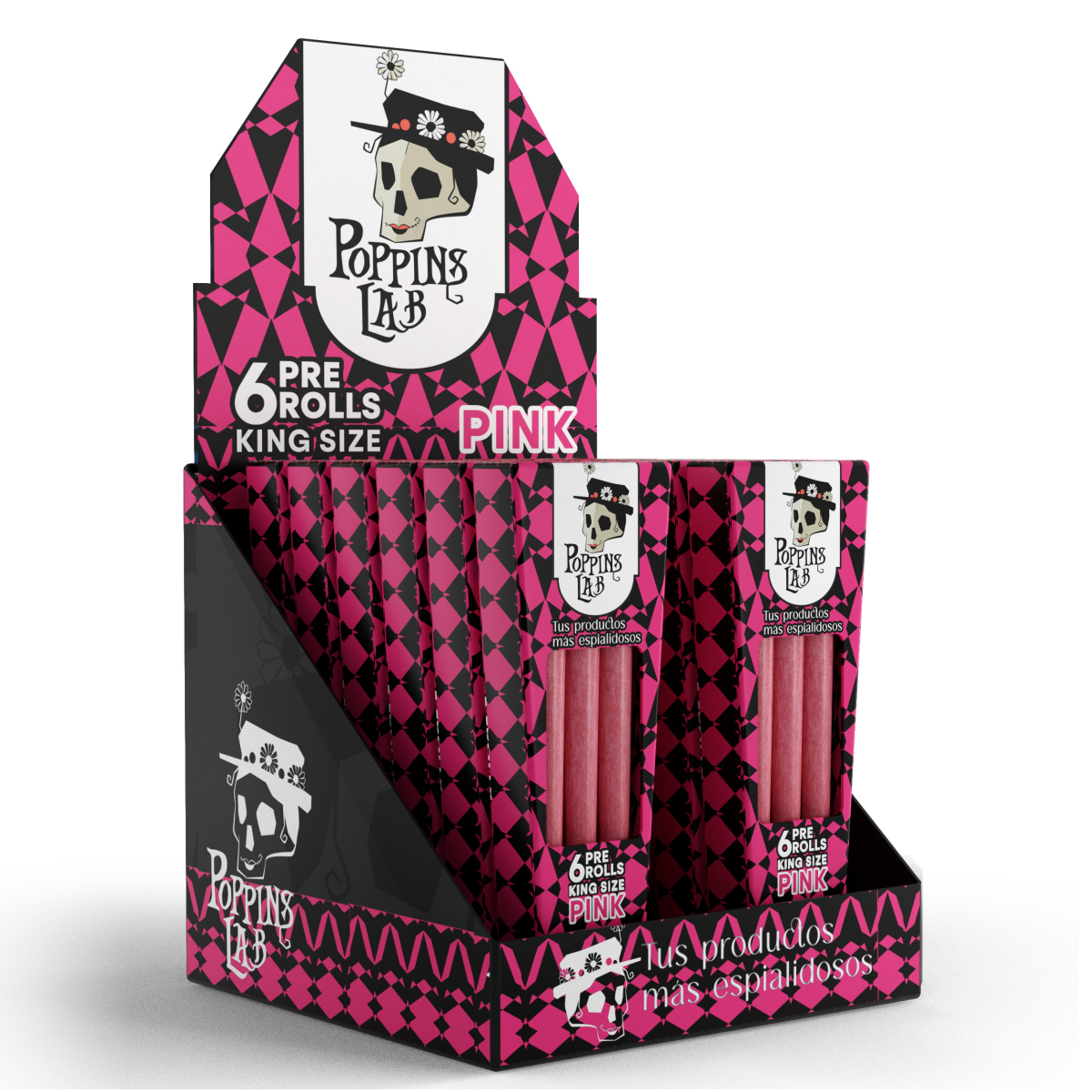 Conos ks rosa (display de 12 unidades) Poppins Lab