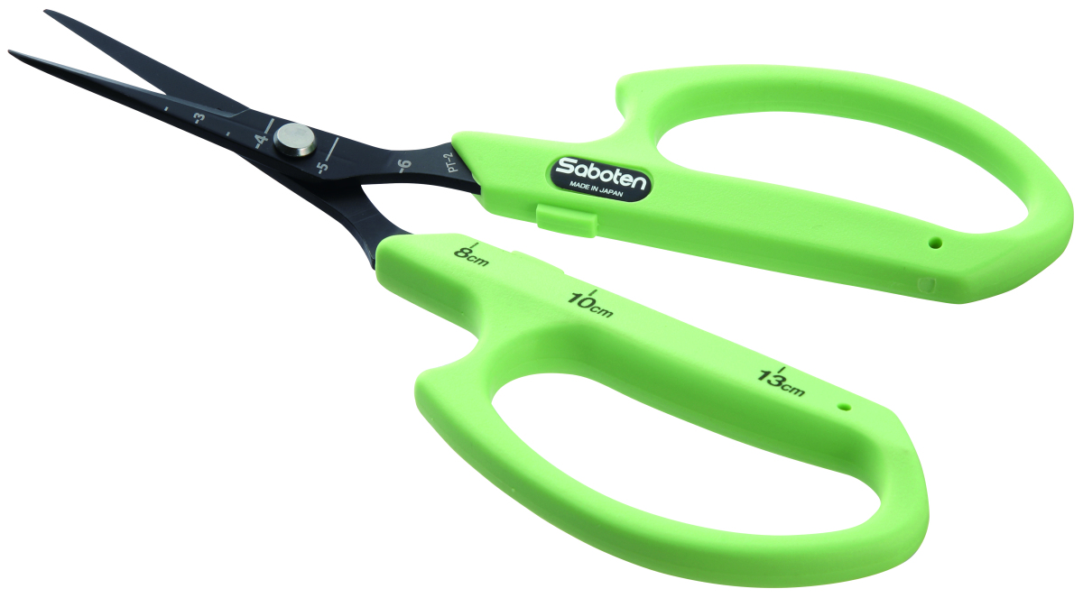 Saboten green angled scissors