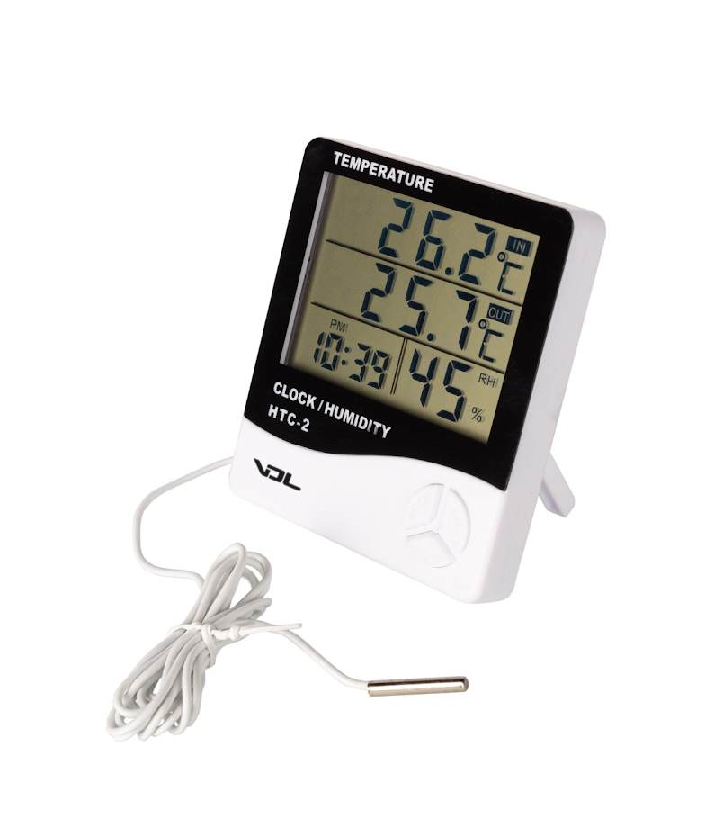 VDL large screen thermohygrometer (with probe)