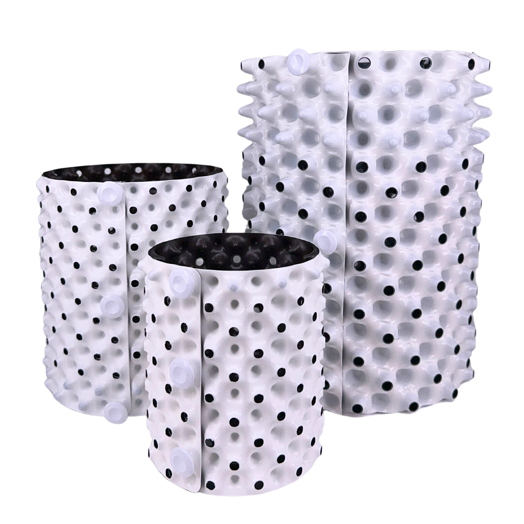 Maceta redonda white outside/black inside 21 L Root Plus