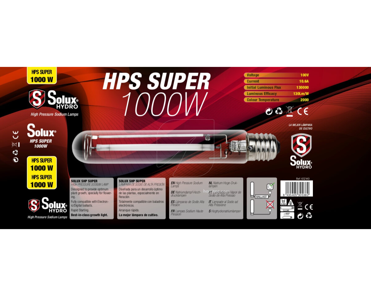 Bombilla 1000 W super HPS Solux