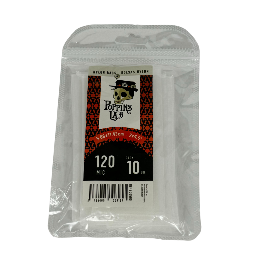 Bolsa nylon 120 mic 5x11cm (10 u) Poppins Lab