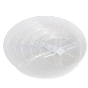 Prato redondo de plástico transparente (20 cm) VDL