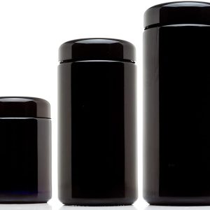 Bote conservacion UV negro 500 ml con control temperatura Poppins Lab