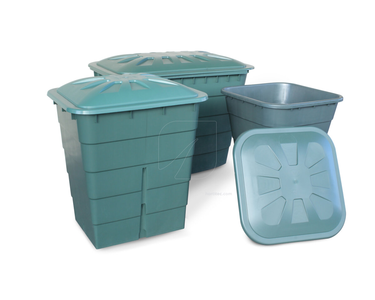 Deposito cuadrado verde 520 l (119 x 77 x 84 cm)