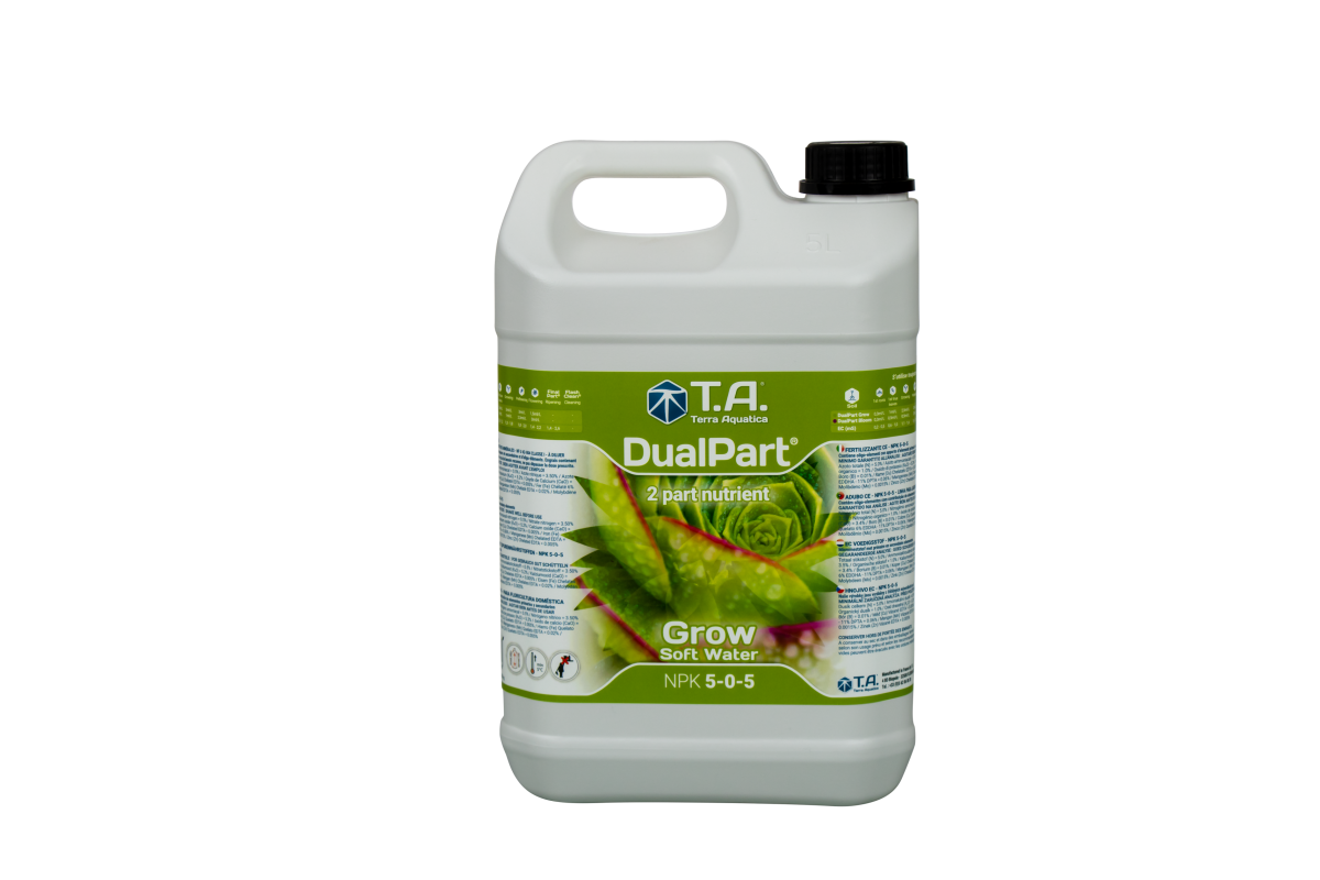 Dualpart grow agua blanda 5 l terra aquatica