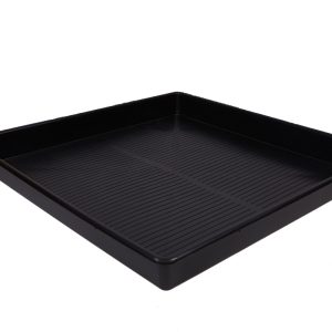 Bandeja negra cuadrada ECO 120 x 120 x 12 cm