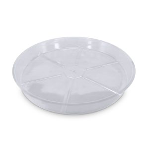 Prato redondo de plástico transparente (34 cm) VDL