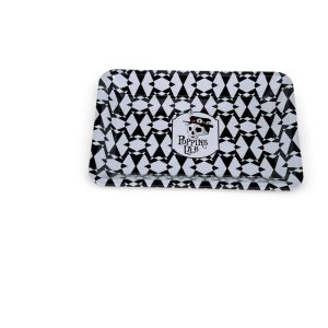 Bandeja de metal blanco-negro 180x125mm Poppins Lab