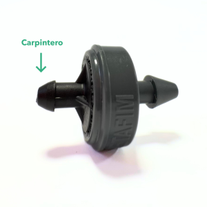 Gotero autocompensante y antidrenante 4 l/h salida carpintero (gris)