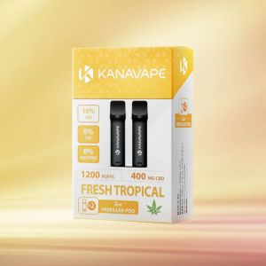 Cartucho de CBD 2x2 ml Fesh Tropical 1200 puffs Kanavape