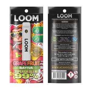 Vaper desechable Loom Grape Fruit Sativa 1ml Superior Mix Acan