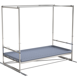 Single-tier Track Rolling Growing Rack+top+under canopy 1,2x2,4m Vdl