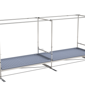 Single-tier Track Rolling Growing Rack+top+undercanopy  1,2x 4,8m Vdl