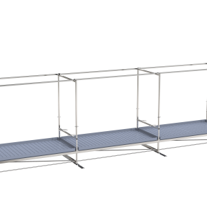 Single-tier Track Rolling Growing Rack+top+undercanopy 1,2x7,2m Vdl