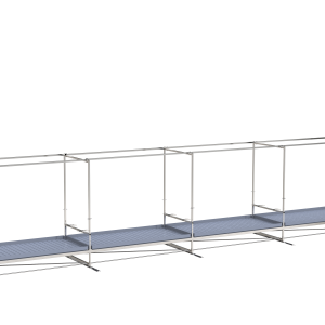 Single-tier Track Rolling Growing Rack+top+undercanopy 1,2x9,6m Vdl
