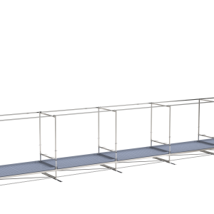 Single-tier Track Rolling Growing Rack+top+undercanopy 1,2x10,8m Vdl