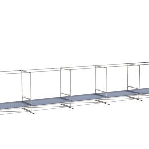 Single-tier Track Rolling Growing Rack+top+undercanopy 1,2x12m Vdl