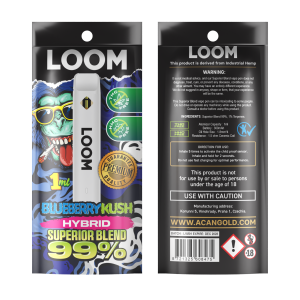 Vaper desechable Loom Blueberry Kush Hybrid 1ml Superior Mix Acan